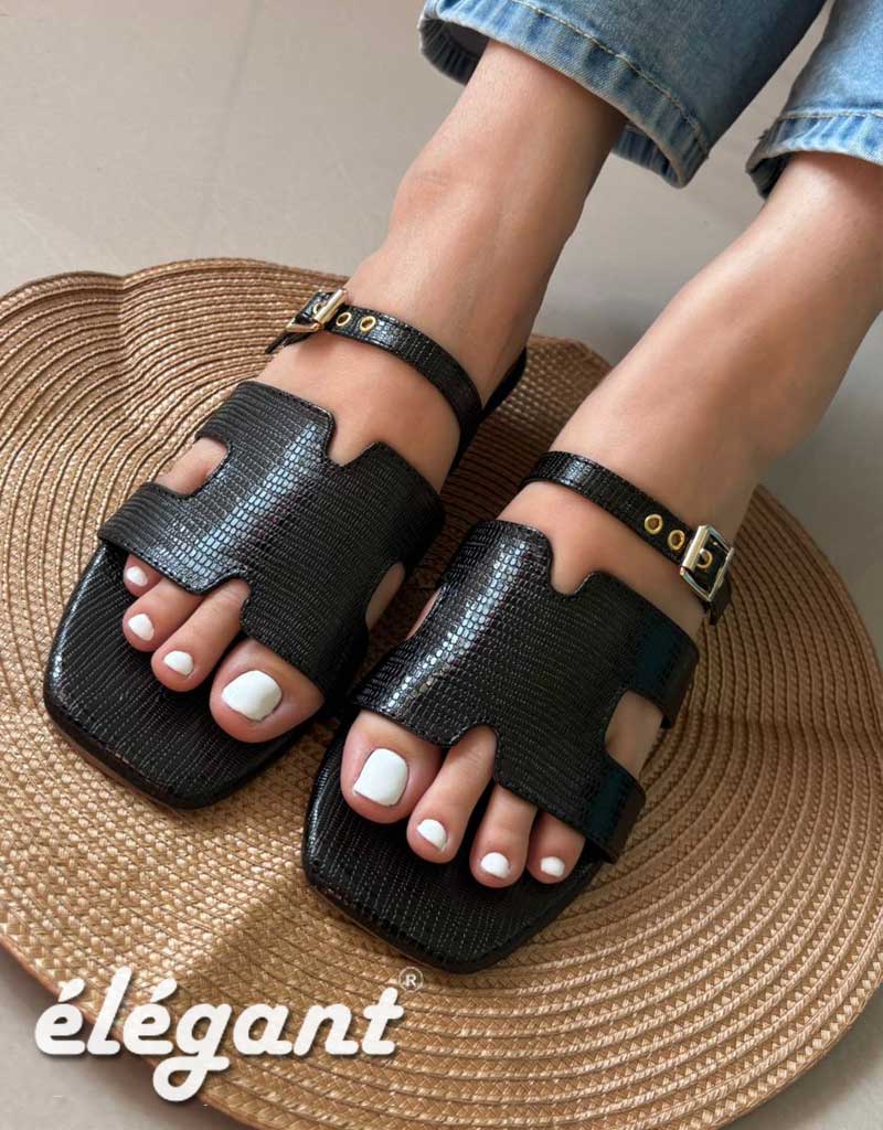 HARMONIE SLIDES - BLACK